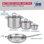 Voir la diapositive 2 : 666 Barcelona Set de 1 Poêle de cuisson 32 cm et 3 faitouts 12, 20 et 26 cm Elo Profi Citrin