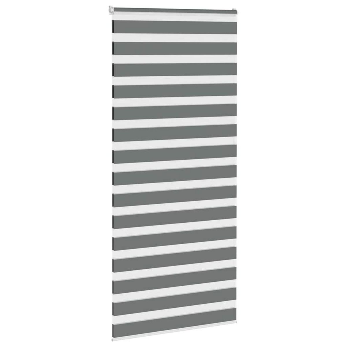 VIDAXL Store zebre gris fonce largeur du tissu 105,9 cm polyester