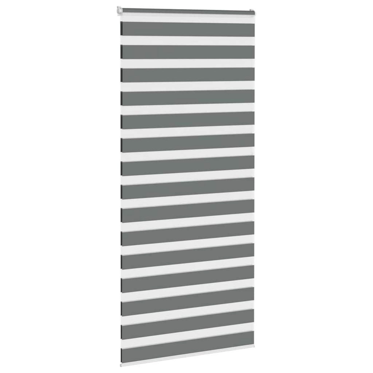 VIDAXL Store zebre gris fonce largeur du tissu 105,9 cm polyester