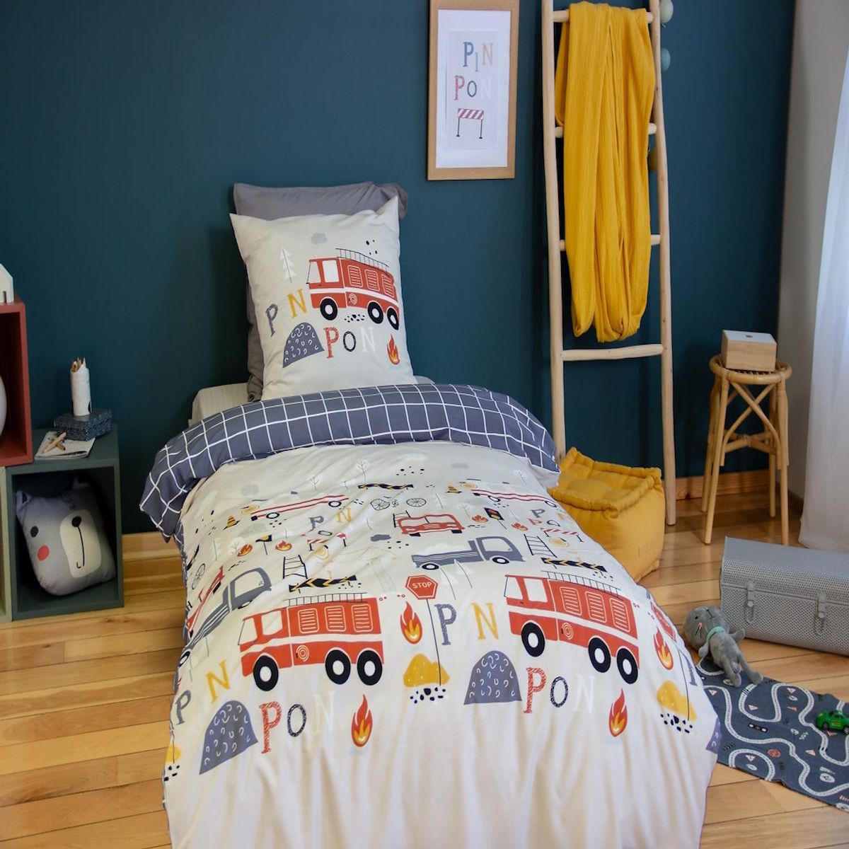 Home collection Parure housse de couette 2pcs 140x200 100% microfibre - flammeche