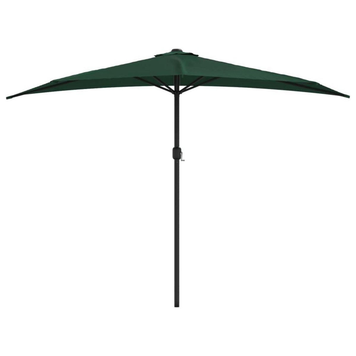 VIDAXL Parasol de balcon avec mat en aluminium Vert 300x155 cm Demi
