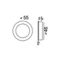 ESPACE-BRICOLAGE Poignées cuvettes ronde à encastrer - Avec platine poussoir - Diamètre 55 mm - Inox Brossé