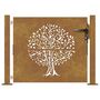 Voir la diapositive 4 : VIDAXL Portail de jardin 105x80 cm acier corten conception de l'arbre