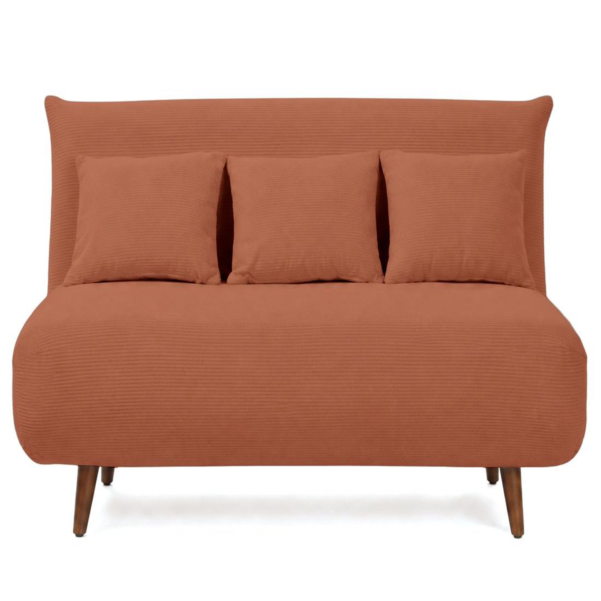 Voir la diapositive 1 : BEST MOBILIER Lumi - banquette convertible clic-clac 2 places en velours côtelé