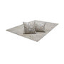 Voir la diapositive 2 : Paris Prix Coussin Design en Cuir  Spark  45x45cm Gris & Argent