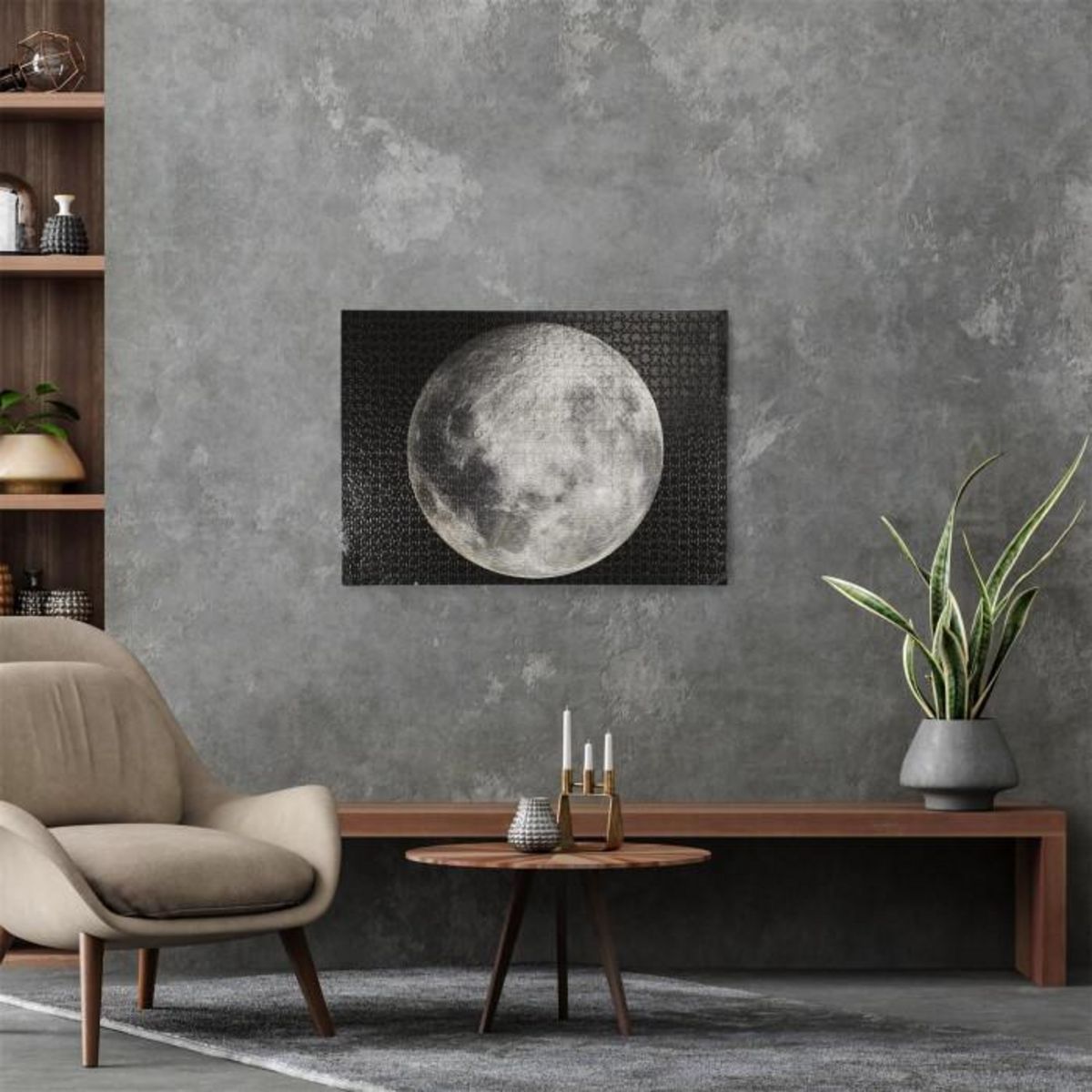 Paris Prix Puzzle Lune  1000 Pièces  48x73cm Noir & Gris