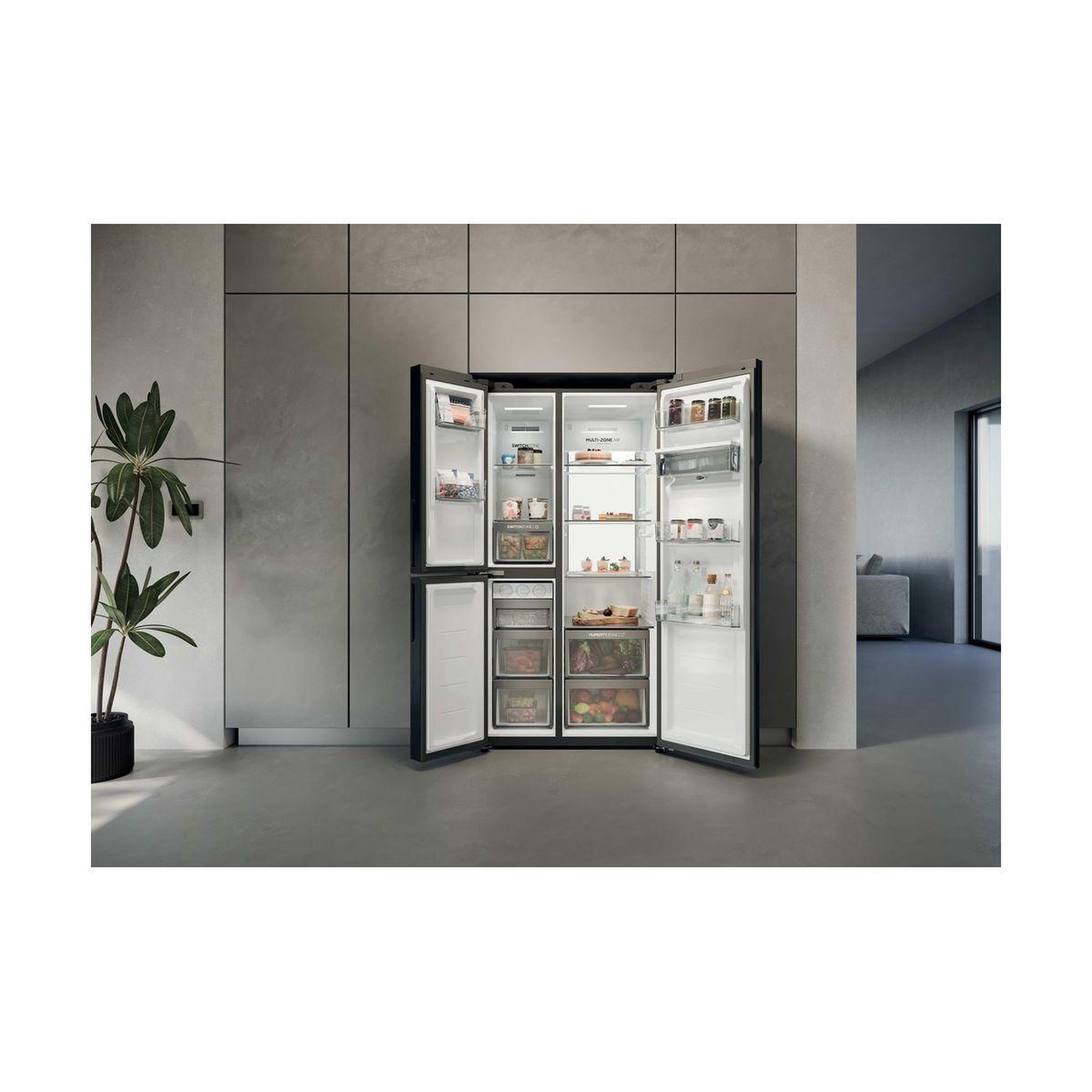 Voir la diapositive 5 : HAIER Réfrigérateur Américain HSPR79F18EWMB
