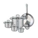 ELO Set de 1 Poêle de cuisson 32 cm et 4 faitouts 12, 14, 16 et 26 cm Elo Profi Citrin