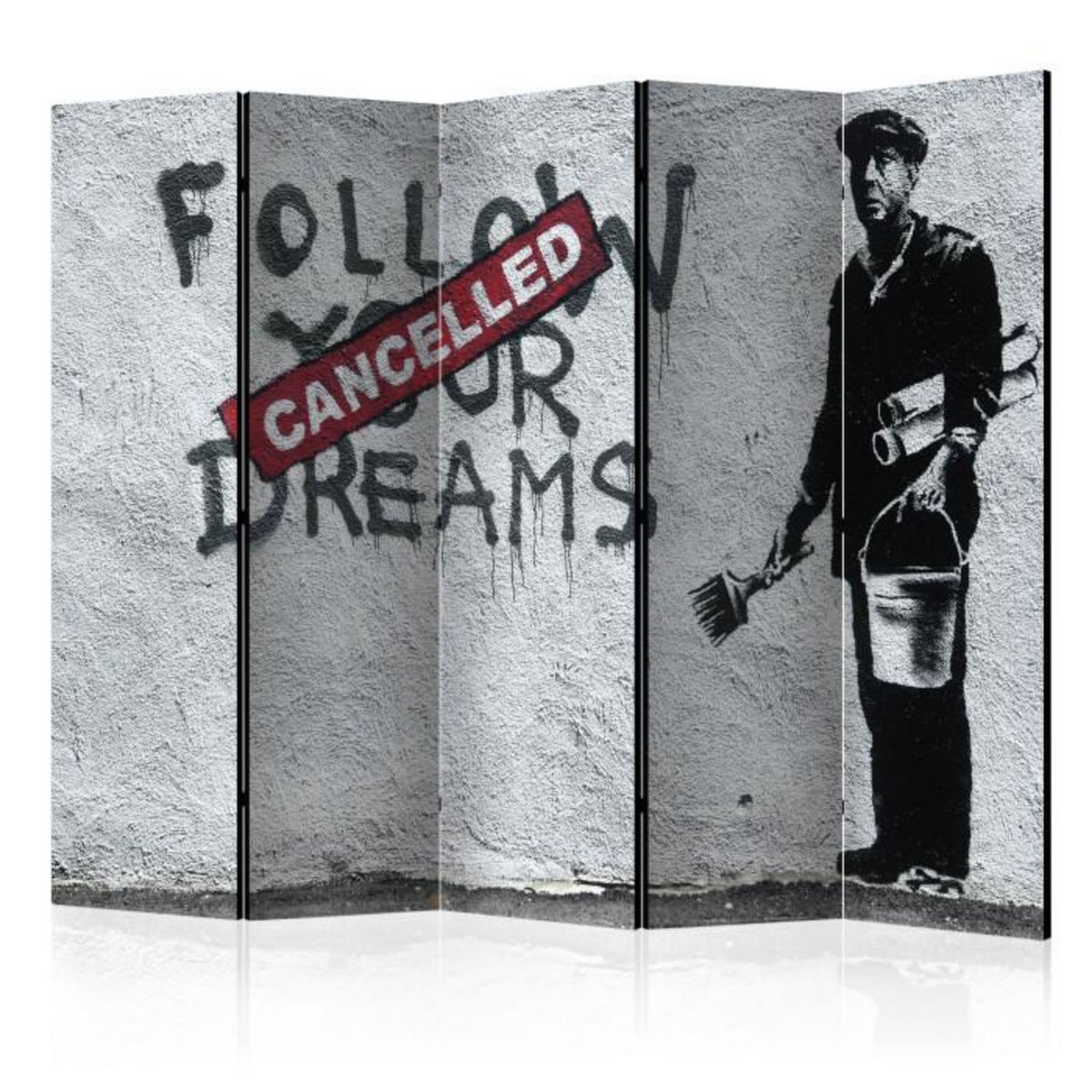 Paris Prix Paravent 5 Volets  Dreams Cancelled - Banksy  172x225cm
