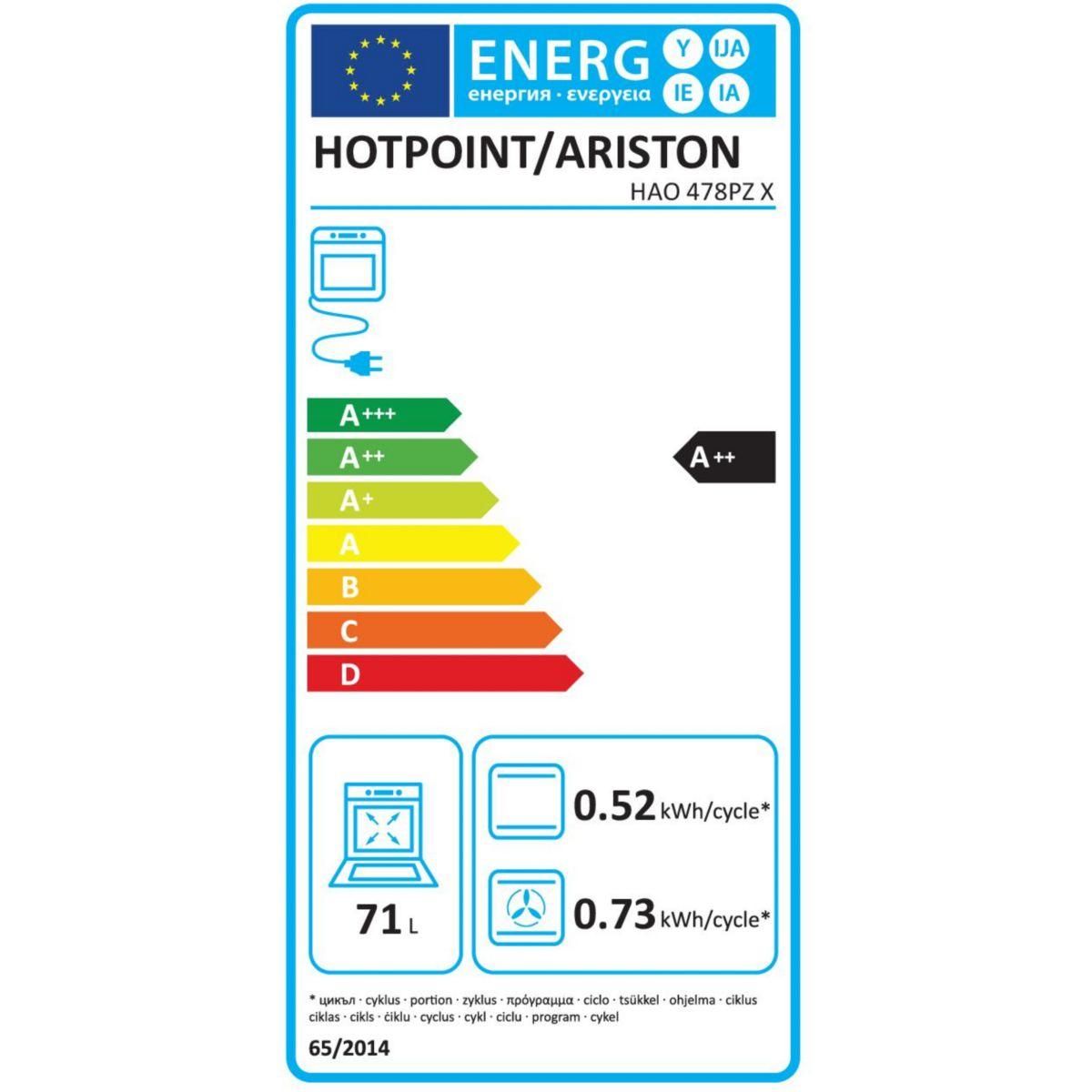 HOTPOINT Four encastrable HAO478PZX grillades