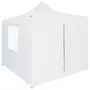 VIDAXL Tente de reception pliable avec 4 parois 3x3 m Acier Blanc