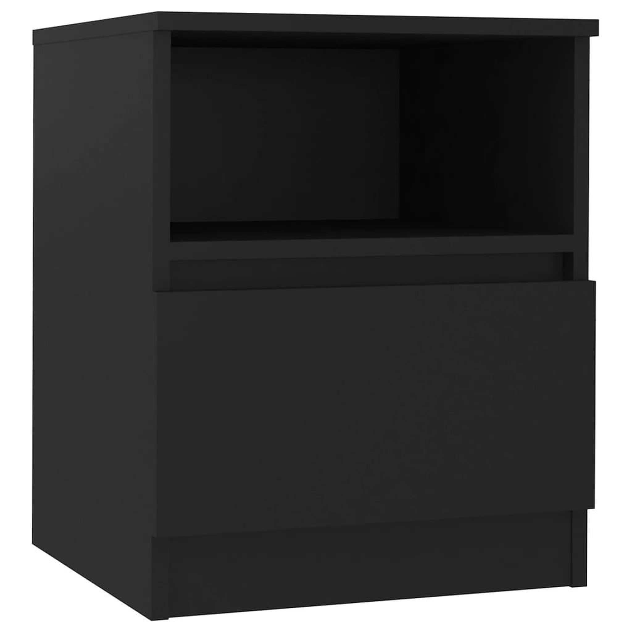 Voir la diapositive 2 : VIDAXL Table de chevet Noir 40x40x50 cm Agglomere