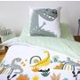 Voir la diapositive 3 : COTE DECO Parure housse de couette enfant coton 57 fils JURASSIK