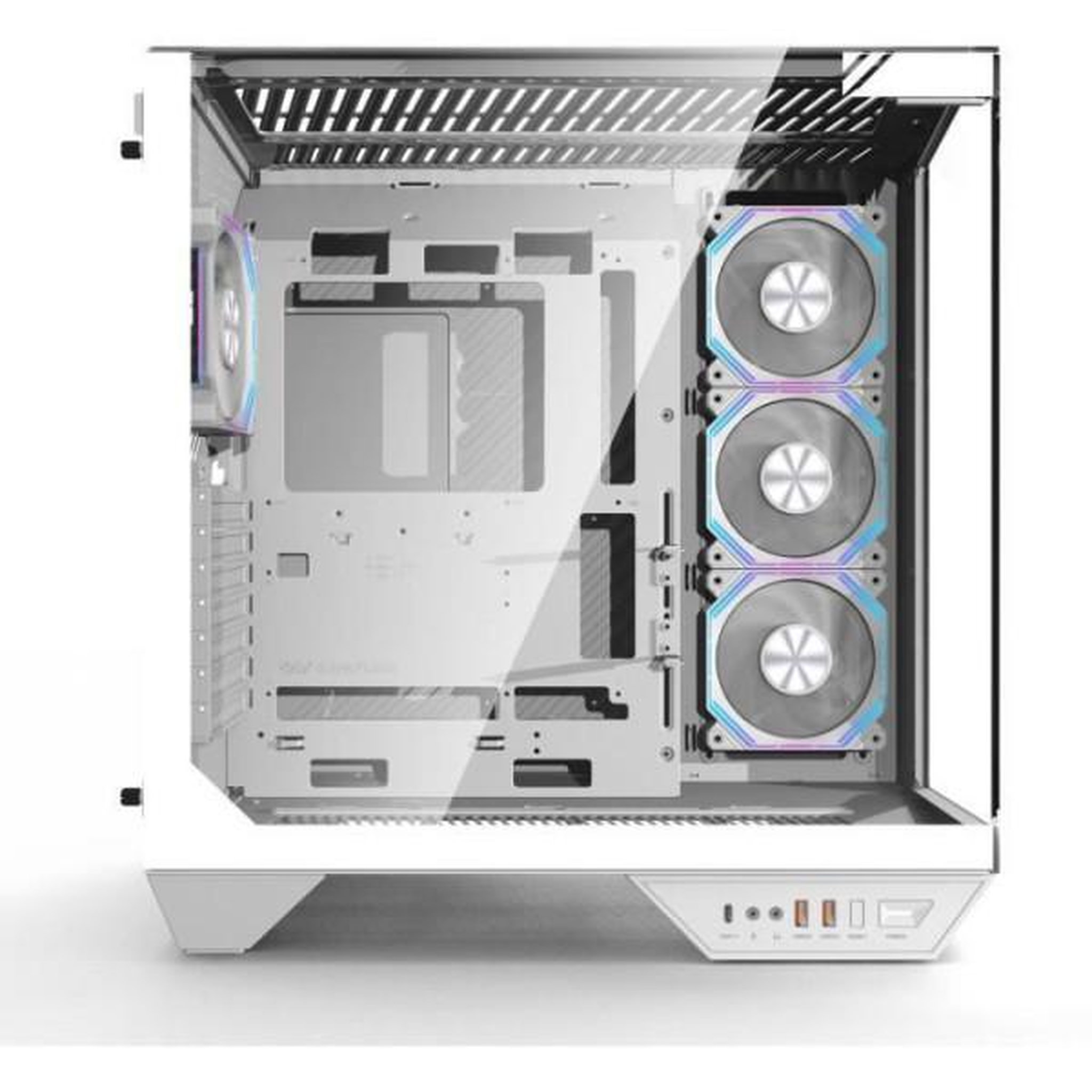 Voir la diapositive 3 : N/A Boitier sans alimentation - Cube - Format ATX - DARKFLASH DY470 - Blanc