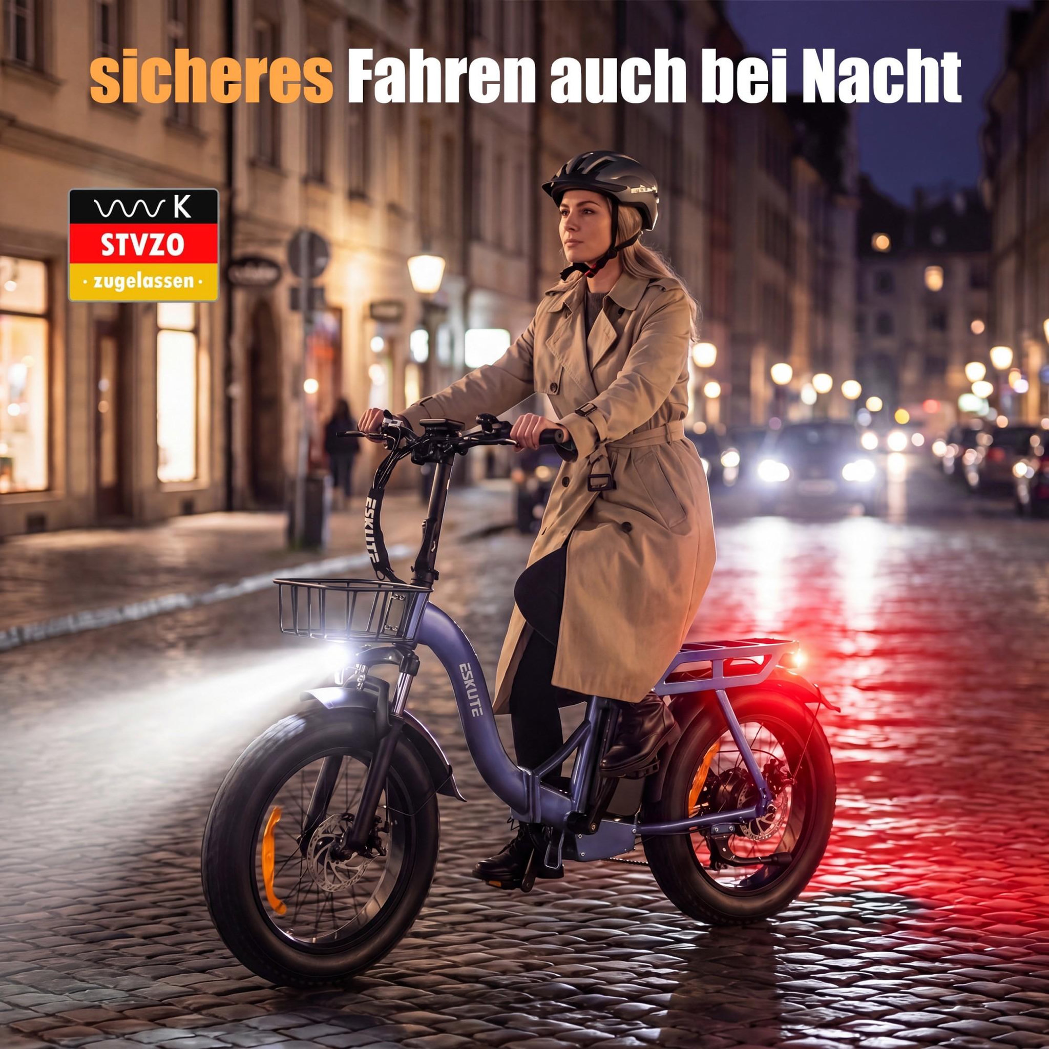 Voir la diapositive 6 : ESKUTE Vélo électrique pliable ESKUTE D202, 48V 20,8Ah