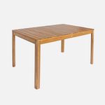SWEEEK Table de jardin SENORA acacia avec coins arrondis, 6 places, 120 x 80 x 75 cm. Coloris disponibles : Vert, Beige, Blanc