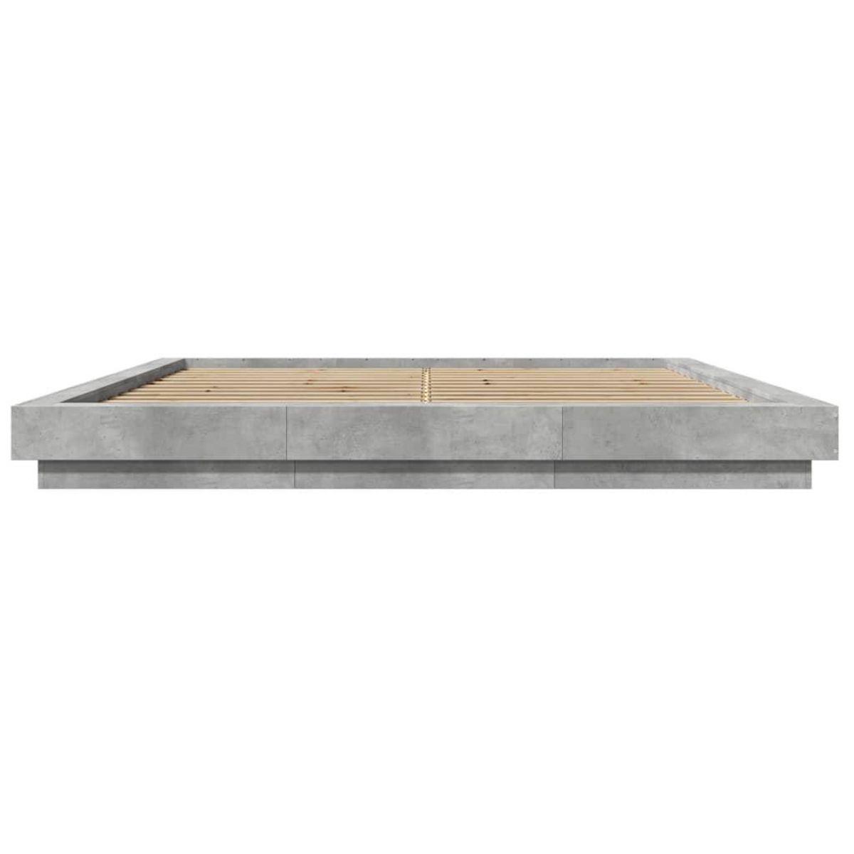 VIDAXL Cadre de lit sans matelas gris beton 180x200 cm