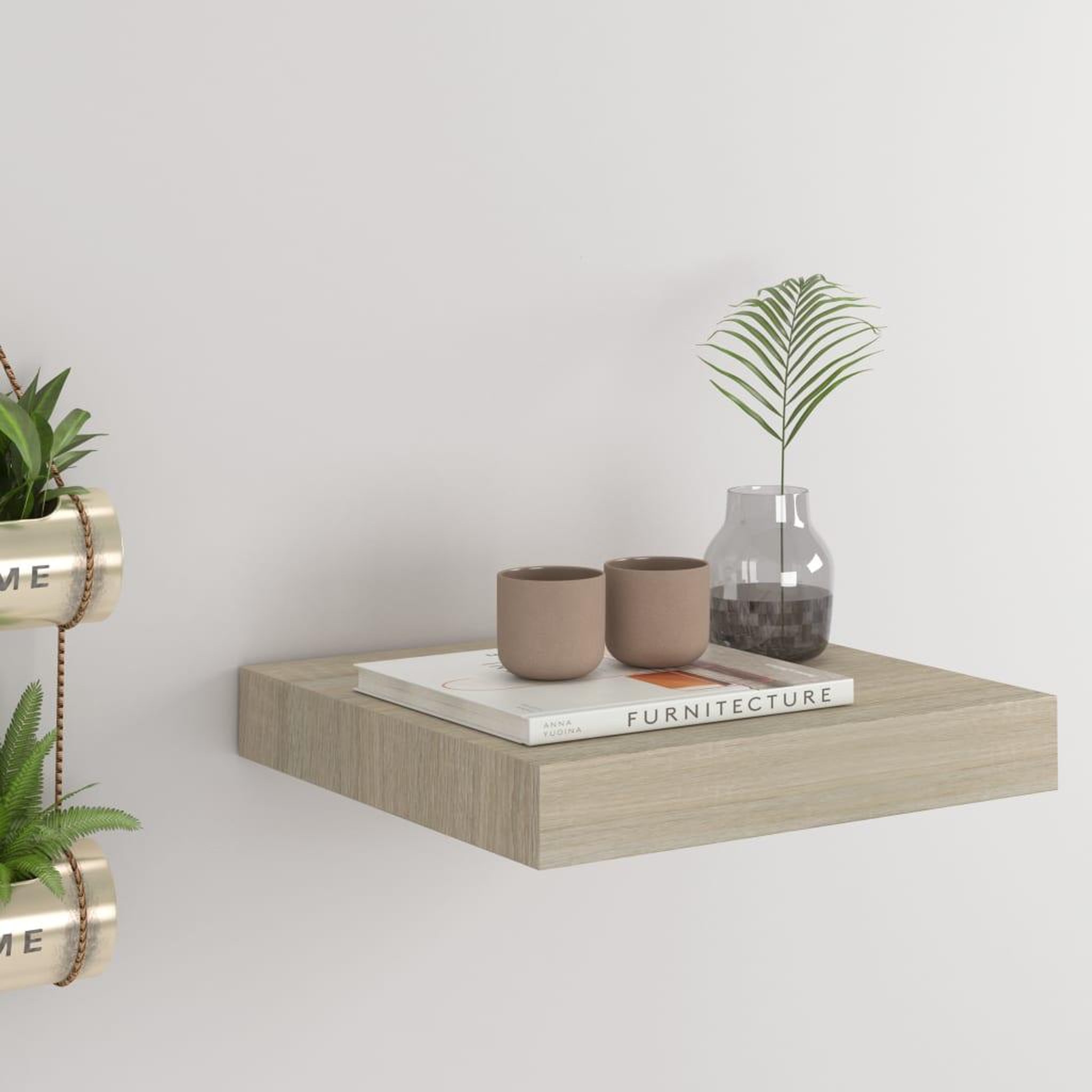 Voir la diapositive 1 : VIDAXL Etagere flottante murale chene 23x23,5x3,8 cm MDF