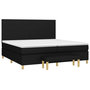 Voir la diapositive 3 : VIDAXL Sommier a lattes de lit avec matelas Noir 200x200 cm Tissu