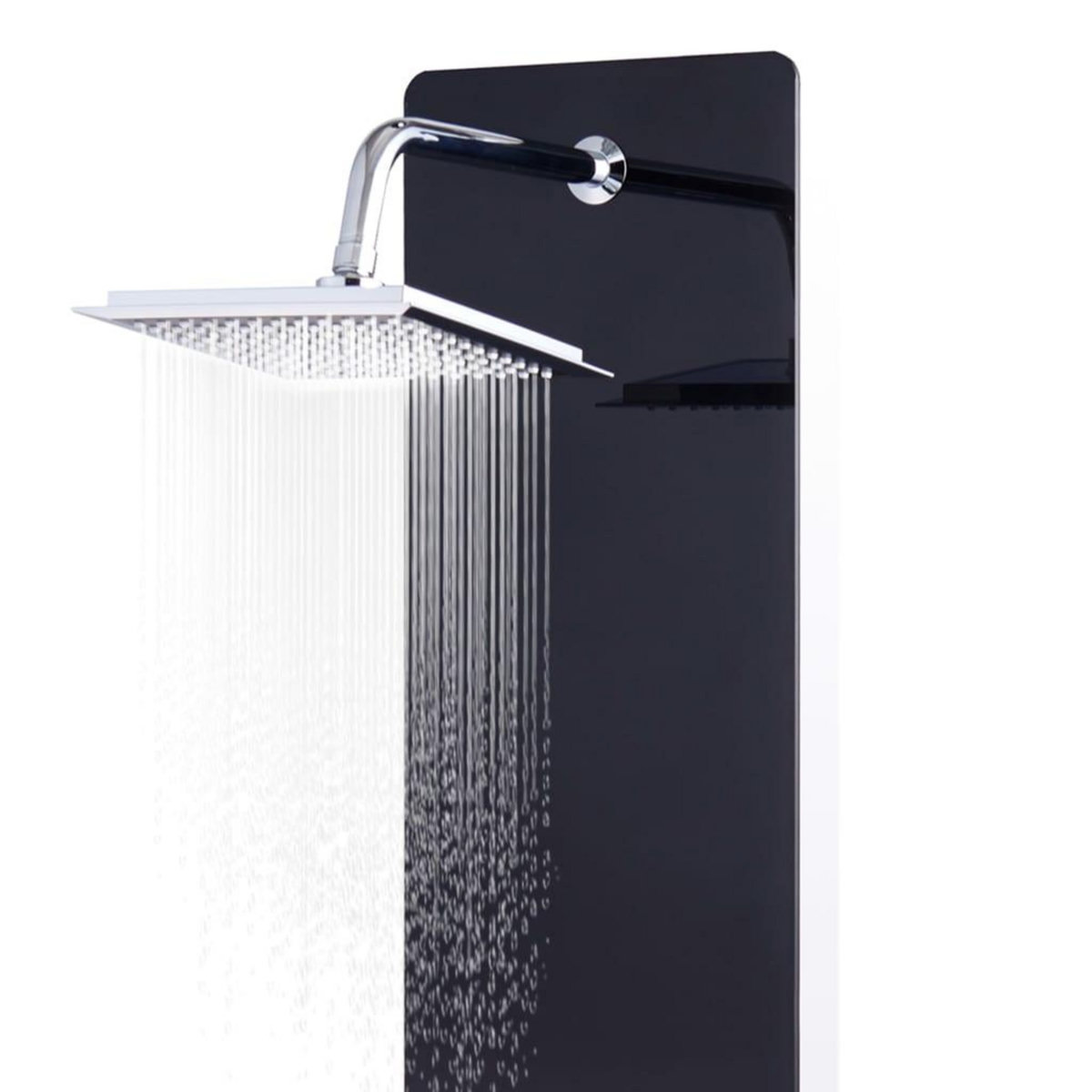 VIDAXL Panneau de douche Verre 25 x 44,6 x 130 cm Noir