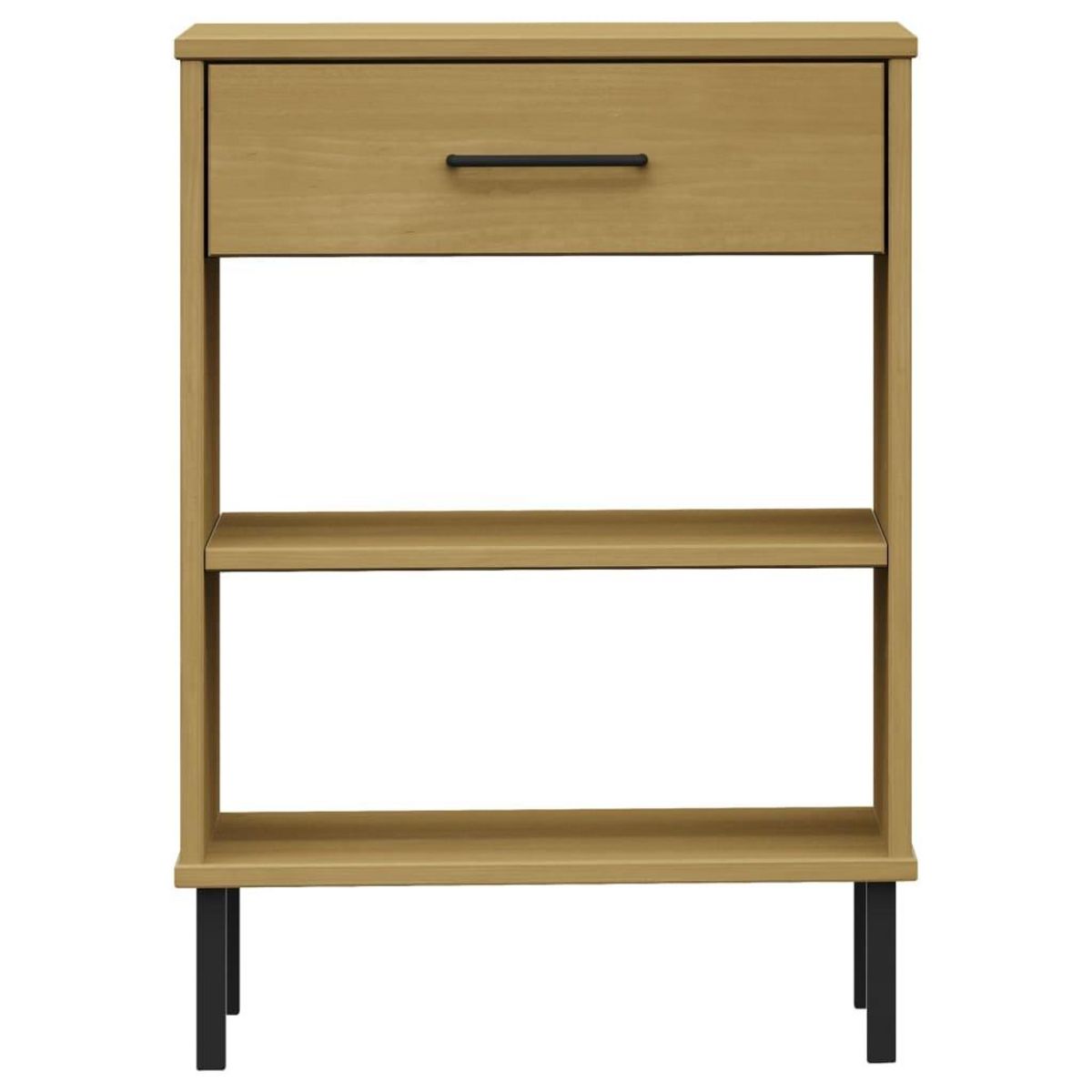 VIDAXL Armoire console avec pieds en metal Marron Bois pin massif OSLO