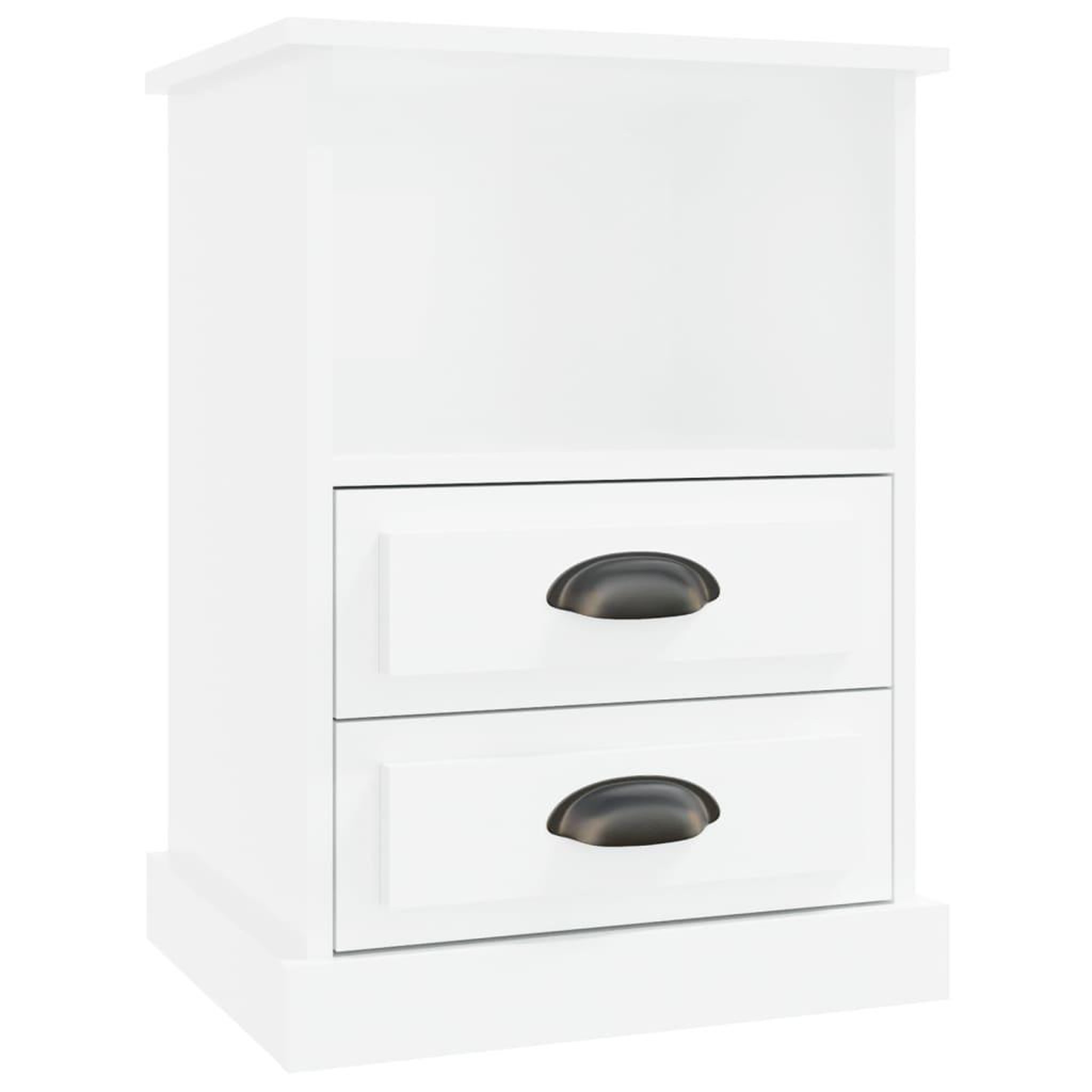 Voir la diapositive 2 : VIDAXL Table de chevet blanc brillant 43x36x60 cm