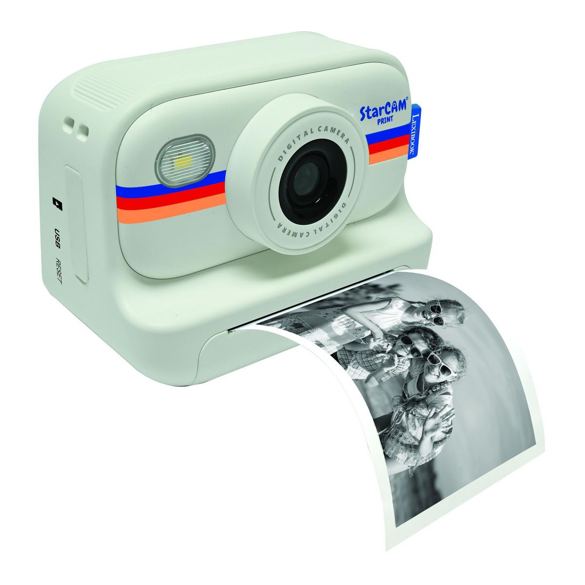 Lexibook Starcam® Print, appareil photo à impression instantanée avec capteur de 1,3 mm, carte SD et kit de personnalisation des photos