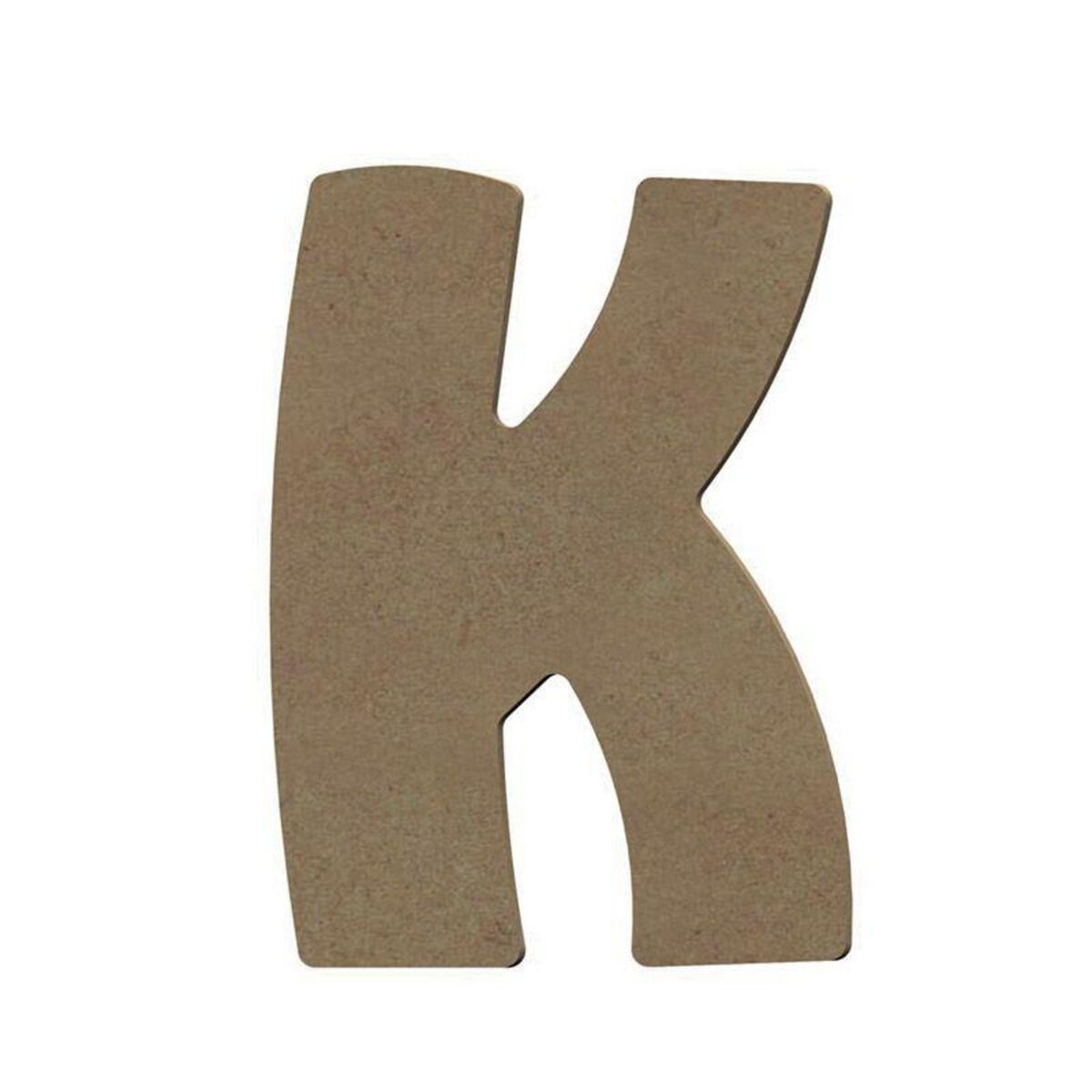  Lettre majuscule K en bois MDF à décorer - 8 cm