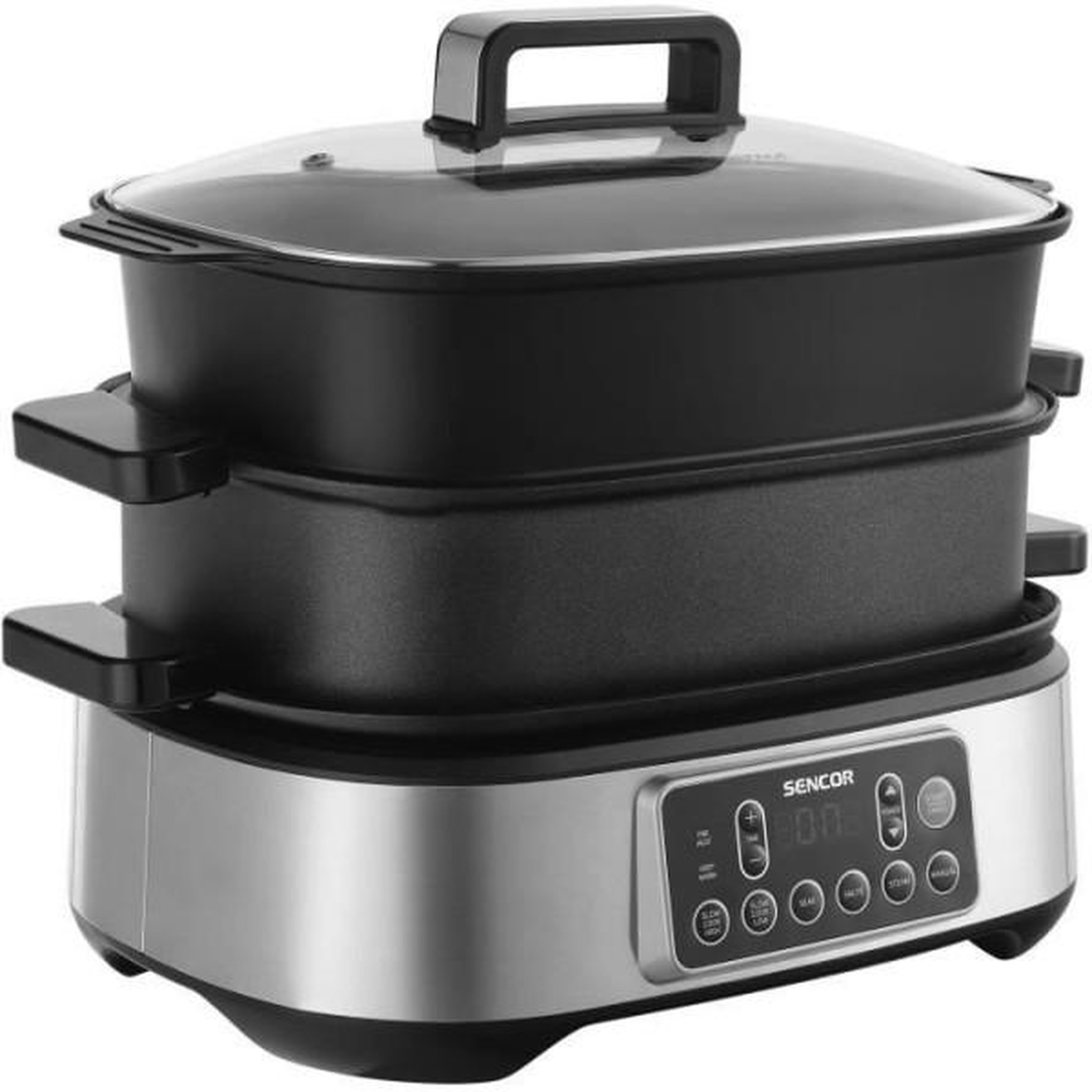 Voir la diapositive 4 : MARKET24 Mijoteuse et grill multifonction - SENCOR - SPR 6300BK - 6 L - Noir