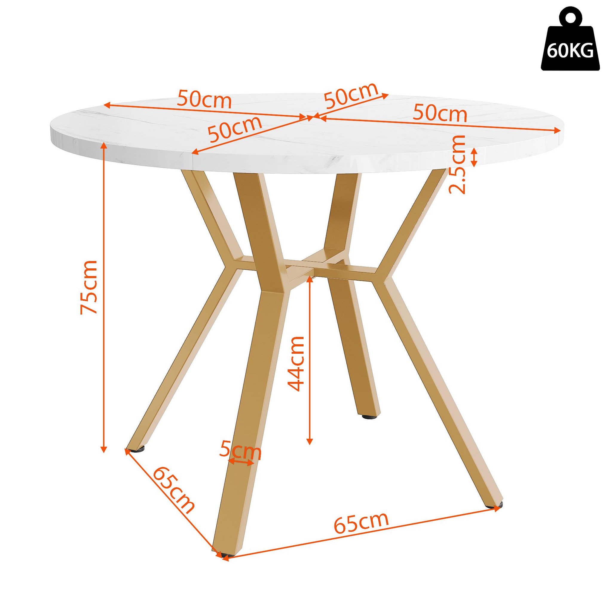 Voir la diapositive 3 : MERAX Table à manger ronde