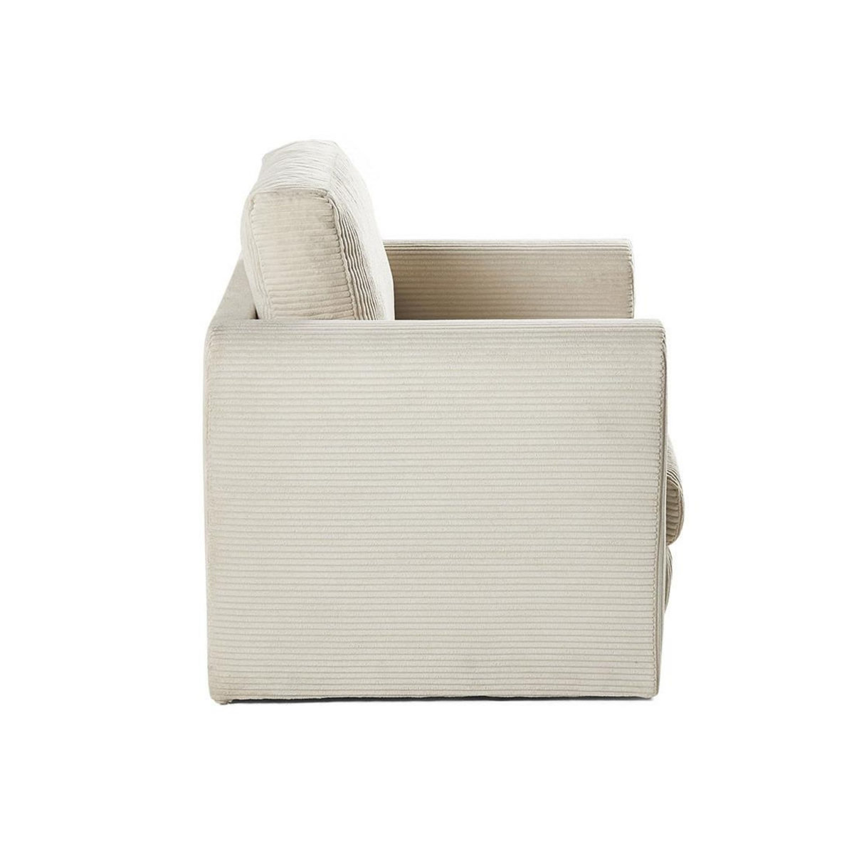 BEST MOBILIER Marilia - fauteuil - convertible déplimousse - en velours côtelé