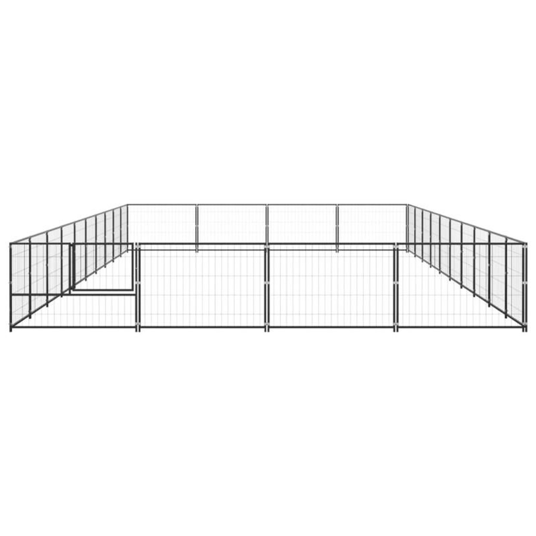 Voir la diapositive 3 : VIDAXL Chenil Noir 40 m² Acier