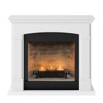 CENTRALE BRICO Cheminée électrique à bougies parfumées - HELMI Zenflame - Effets flammes et crépitement - Blanc