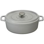 Invicta Cocotte ovale en fonte émaillée 33cm blanc - 403332