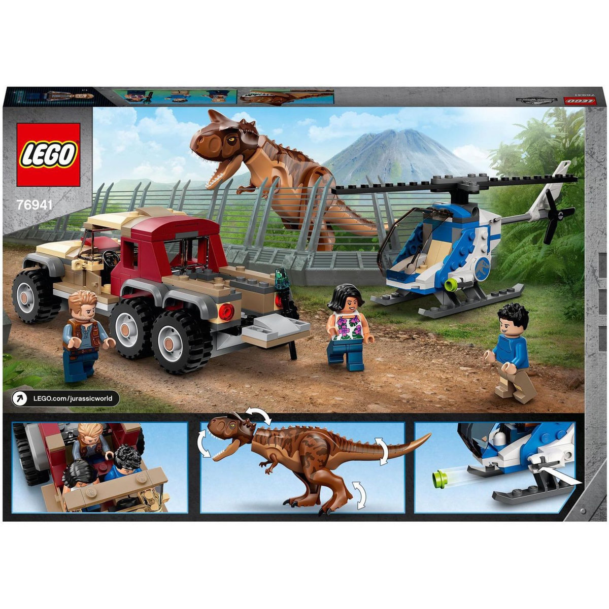 LEGO LEGO Jurassic World 76941 La Chasse du Carnotaurus, Dinosaure Jouet, pour Enfants Dès 7 Ans
