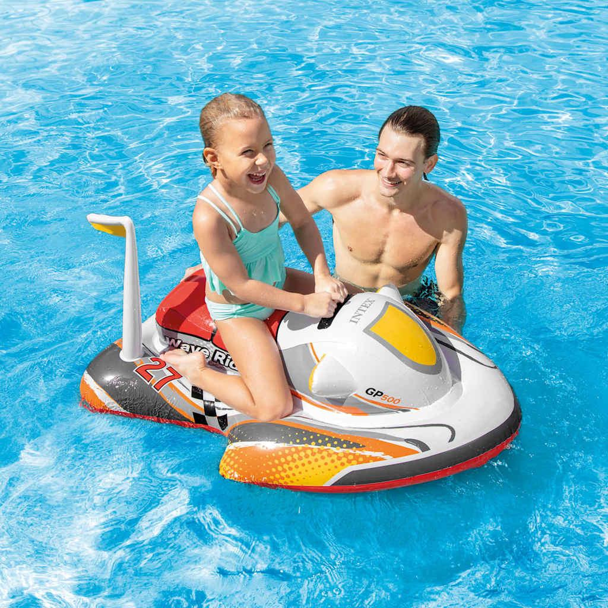 Voir la diapositive 3 : INTEX Bouée Gonflable  Scooter 1 Place  117cm Rouge