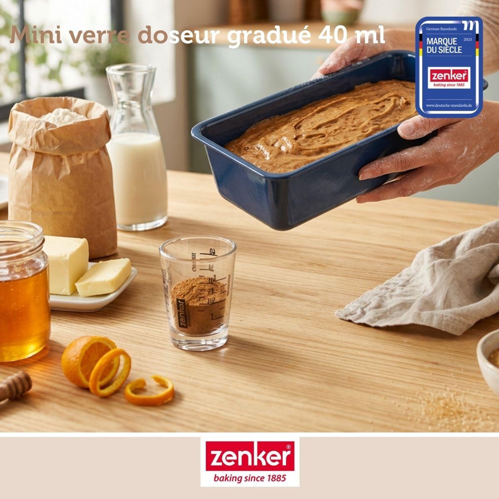 Voir la diapositive 2 : ZENKER Mini verre mesureur en verre 40 ml zenker