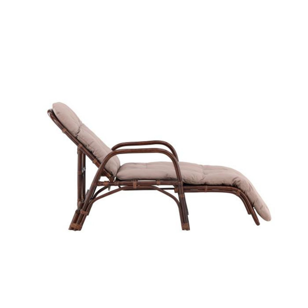 Paris Prix Chaise Longue en Rotin  Nella  177cm Noyer