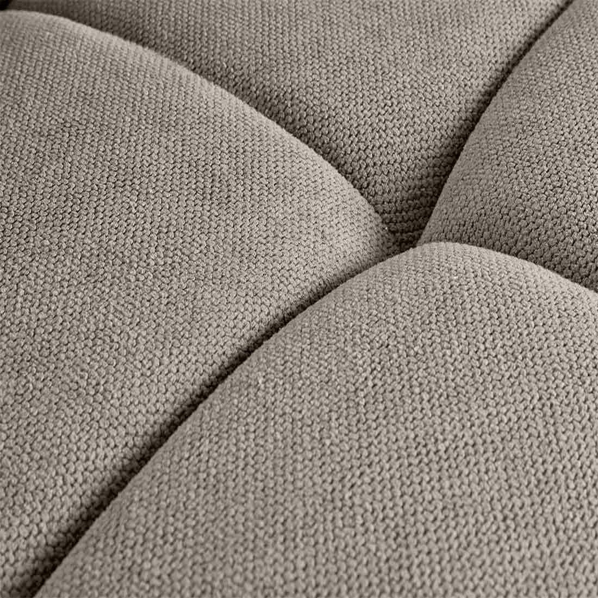Voir la diapositive 6 : BEST MOBILIER Ray - canapé droit 4 places avec double méridienne - assise profonde - en tissu texturé