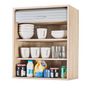 Voir la diapositive 1 : Rangement de cuisine à rideau coloris chêne L60 cm - COOKING