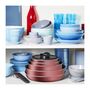 Voir la diapositive 5 : TEFAL TEFAL L3989502 INGENIO DAILY CHEF Rouge Surprise Set 10 pieces, revetement antiadhésif, tous feux dont induction