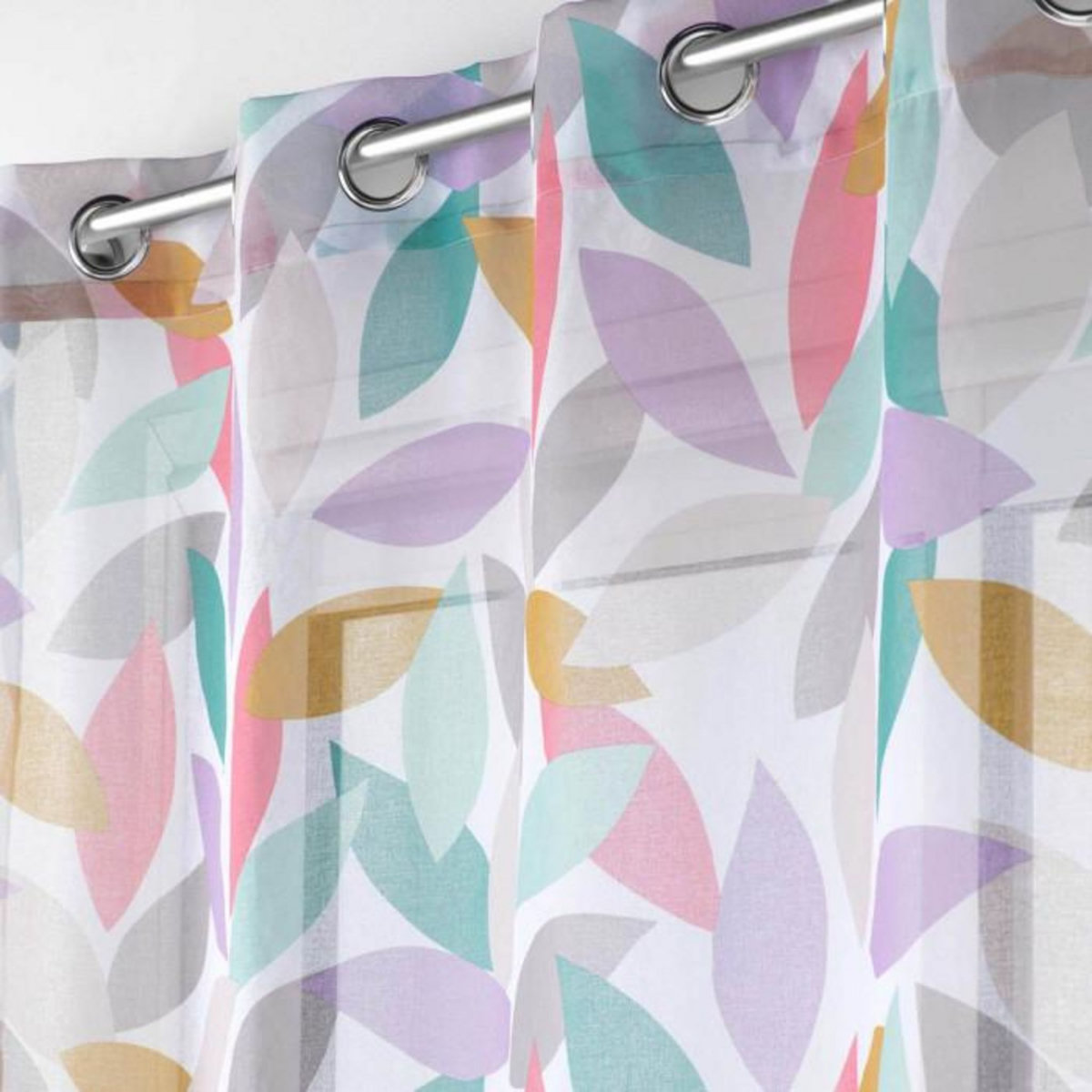 Paris Prix Rideau Voilage à Œillets Imprimé  Fantasia  140x240cm Multicolore