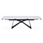 Voir la diapositive 3 : Paris Prix Table de Repas Extensible  Nayla  180-260cm Blanc & Noir