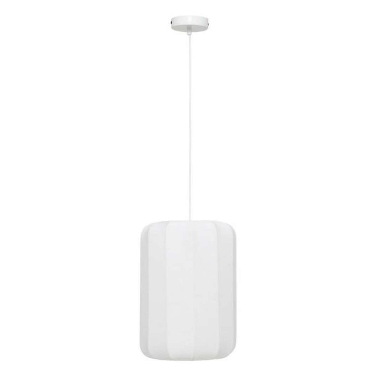 ATMOSPHERA Lampe Suspension en Coton  Tobie  25cm Blanc