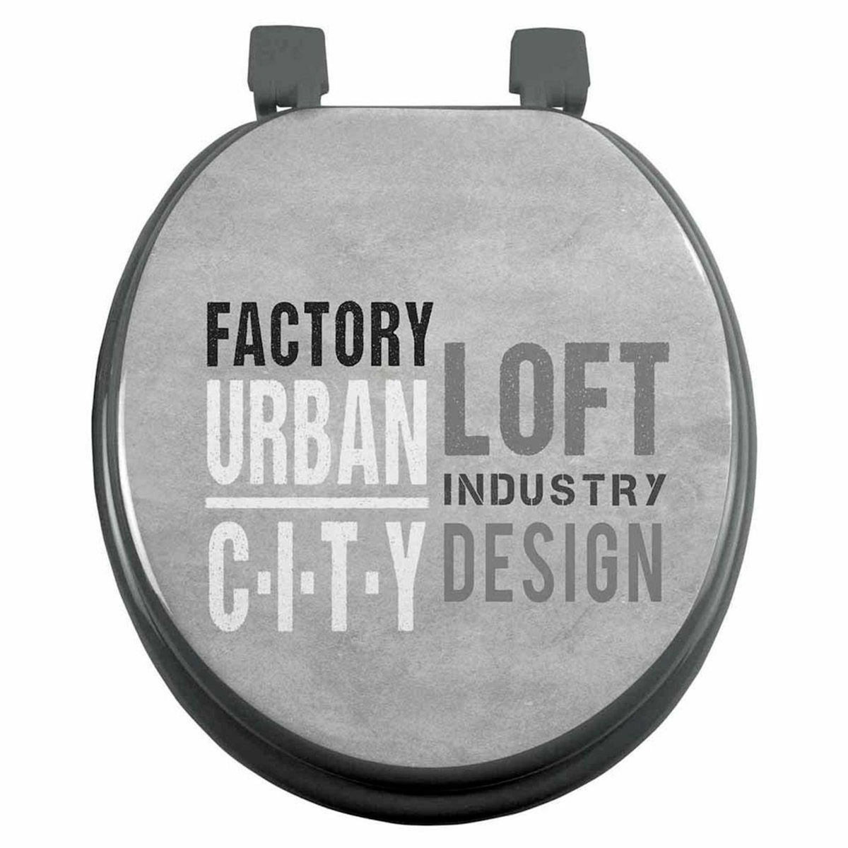 Paris Prix Abattant WC Imprimé  Urban Loft  47cm Gris