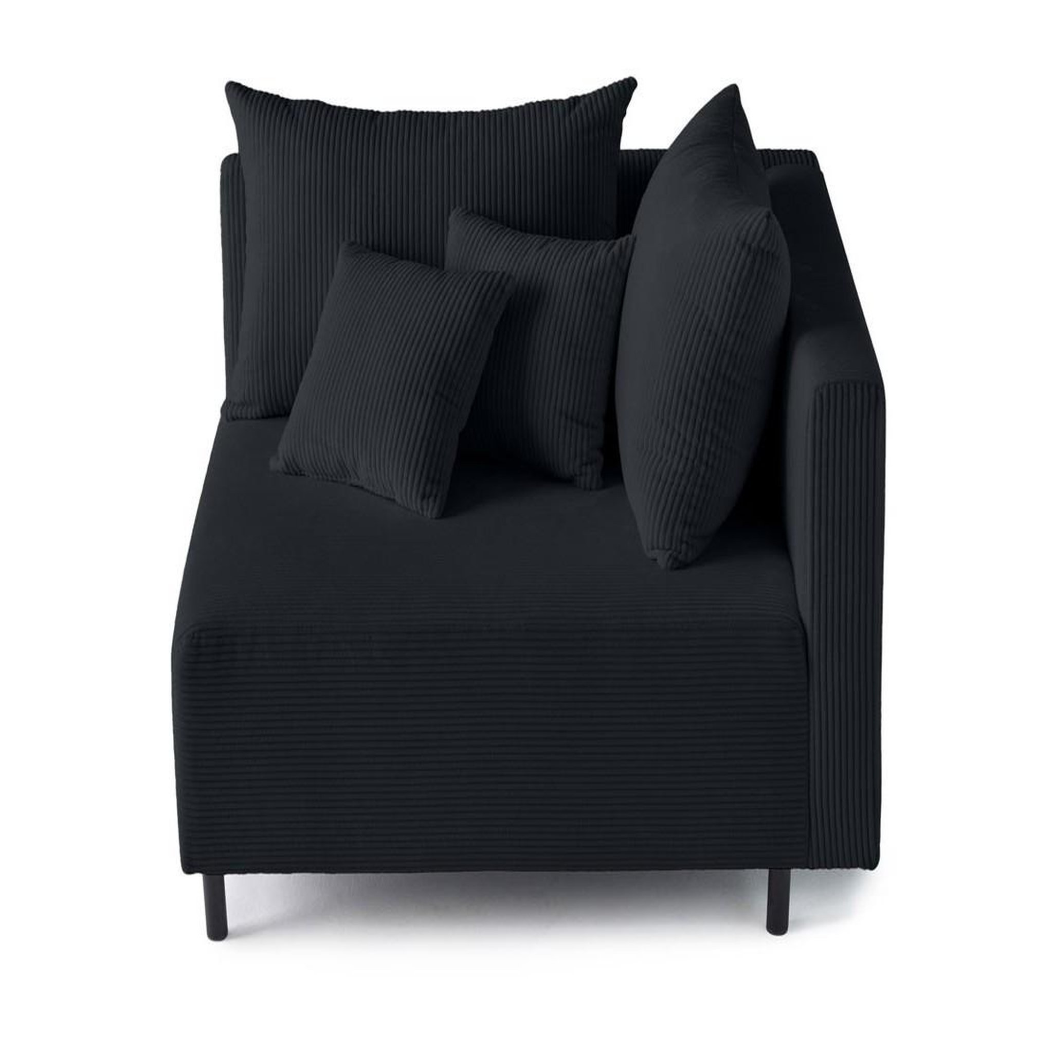 Voir la diapositive 1 : LISA DESIGN Edinburg - module d'assise d'angle droit - en velours côtelé