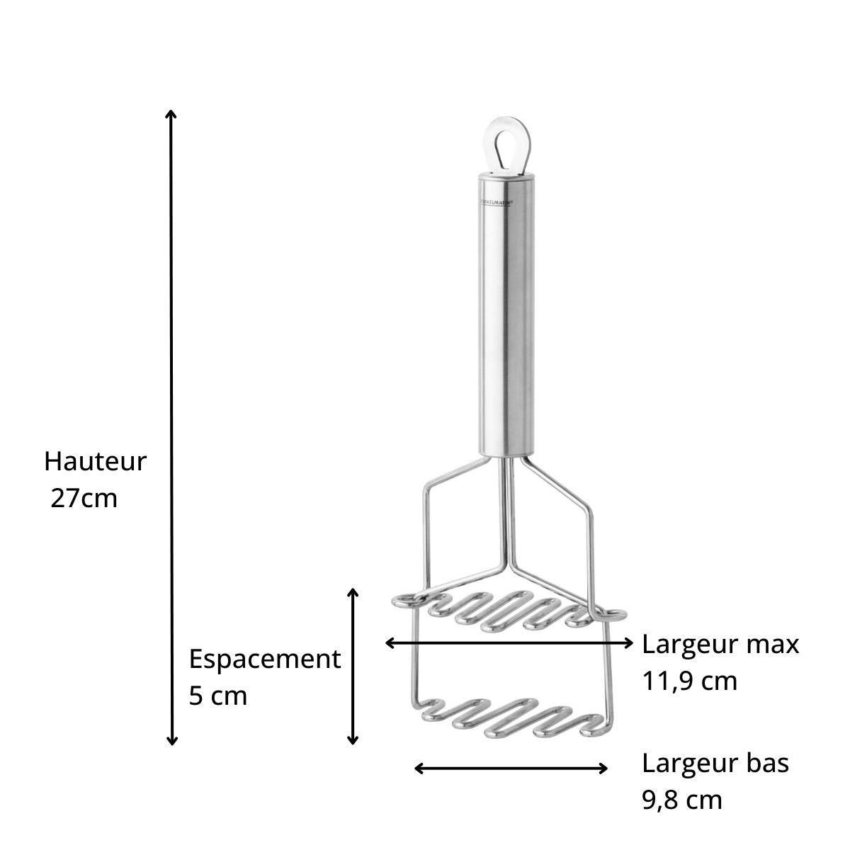 Fackelmann Presse-purée avec double fonction de broyage en inox Fackelmann