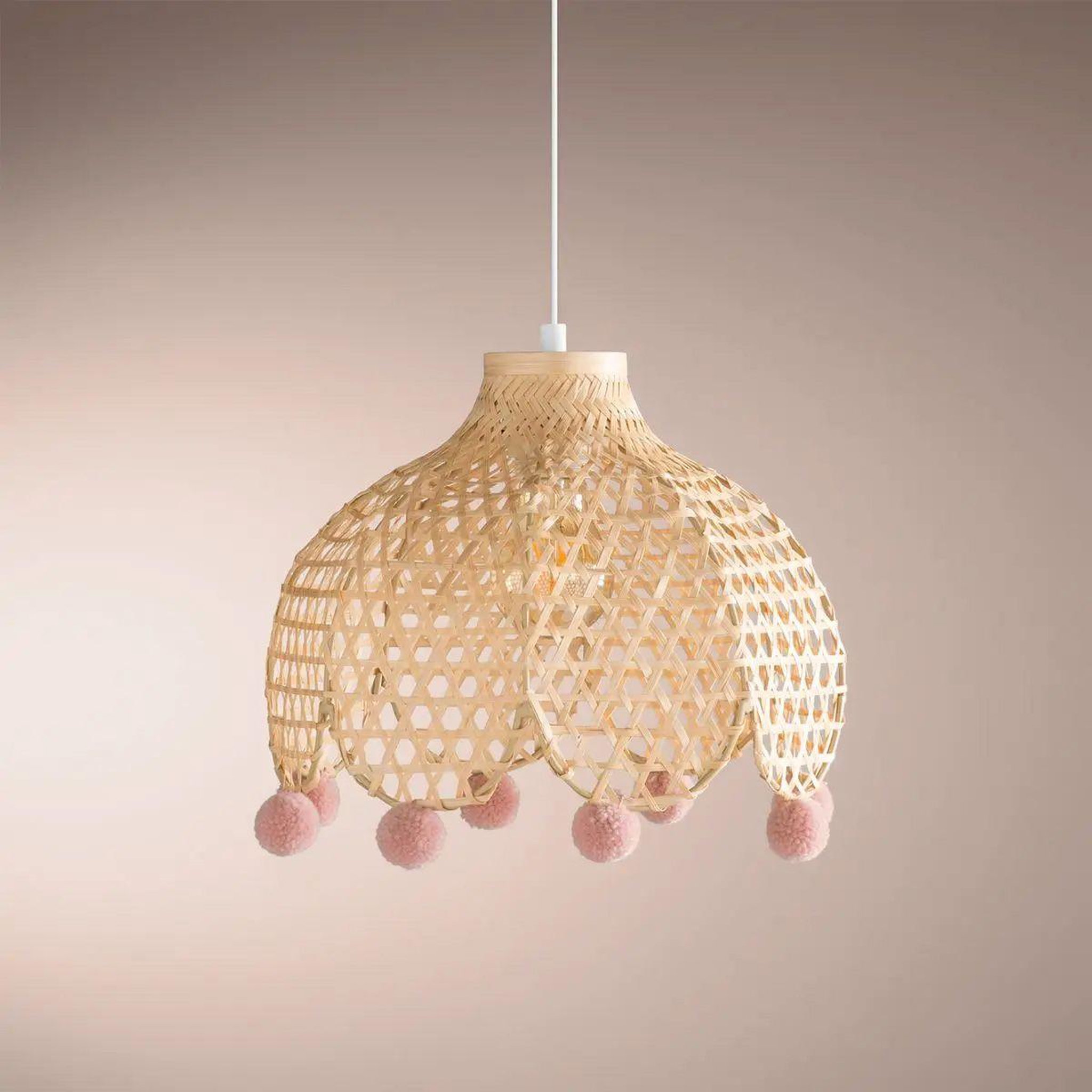 Voir la diapositive 3 : Atmosphera Kids Lampe Suspension Bambou  Campagne  28cm Beige