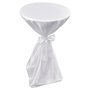 Voir la diapositive 5 : VIDAXL Housse de table blanche avec ruban 60 cm 2 pieces