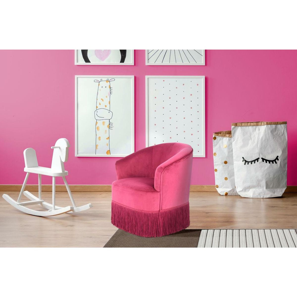 Paris Prix Fauteuil Enfant Design  Alfred  50cm Bordeaux
